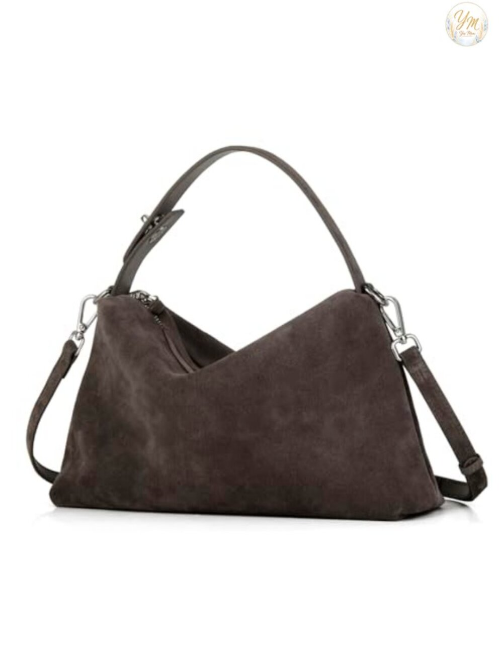 Suede Leather Crossbody Bag for Women Handmade Hobo Tote Shoulder Bag